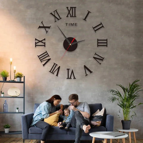 Modern Design Digital DIY Clock Silent Wall